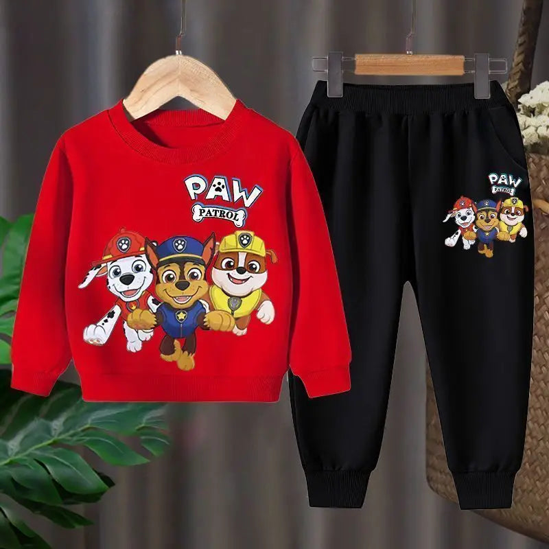 PAW Patrol Spring Autumn Long Sleeve Top and Long Pants 2pcs Set for Children's Clothing Set Boys Sweatsuits Kids Thin Tracksuit