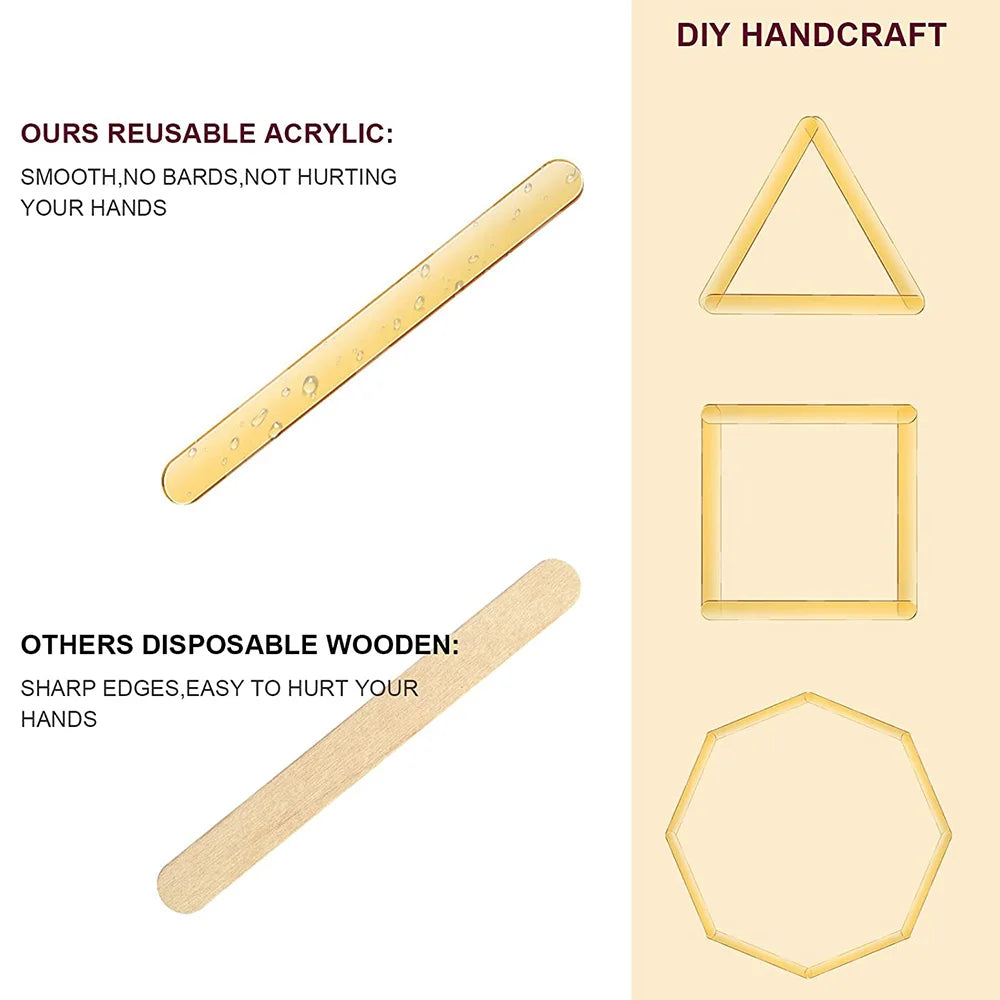 Reusable Acrylic Popsicle Sticks
