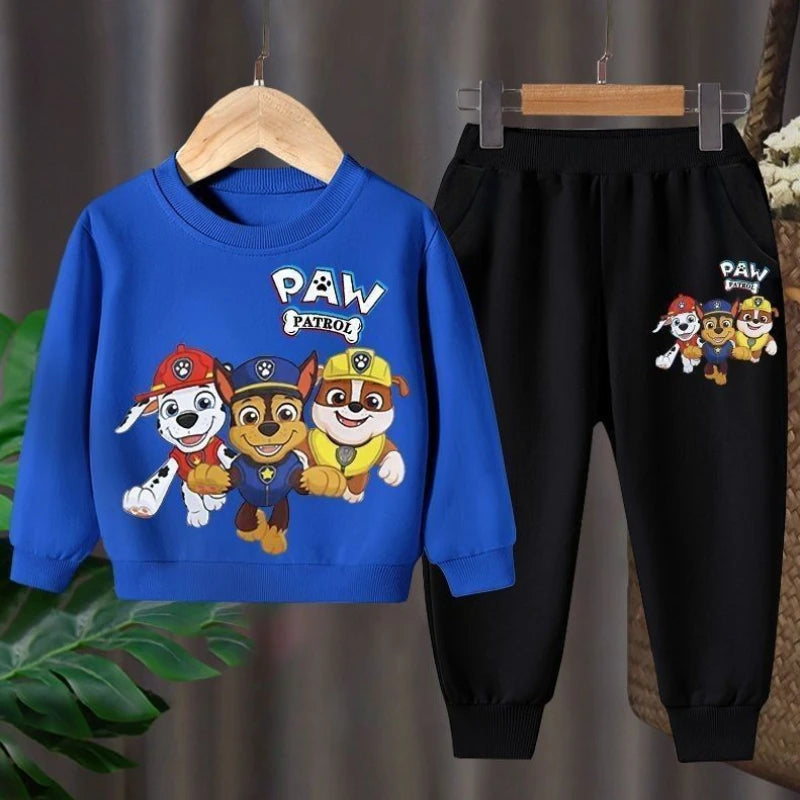 PAW Patrol Spring Autumn Long Sleeve Top and Long Pants 2pcs Set for Children's Clothing Set Boys Sweatsuits Kids Thin Tracksuit