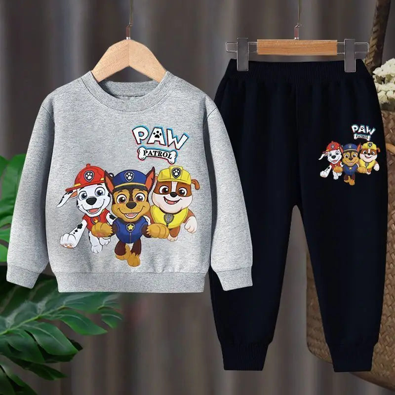 PAW Patrol Spring Autumn Long Sleeve Top and Long Pants 2pcs Set for Children's Clothing Set Boys Sweatsuits Kids Thin Tracksuit