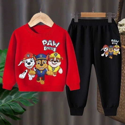 PAW Patrol Spring Autumn Long Sleeve Top and Long Pants 2pcs Set for Children's Clothing Set Boys Sweatsuits Kids Thin Tracksuit