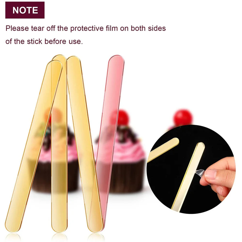 Reusable Acrylic Popsicle Sticks