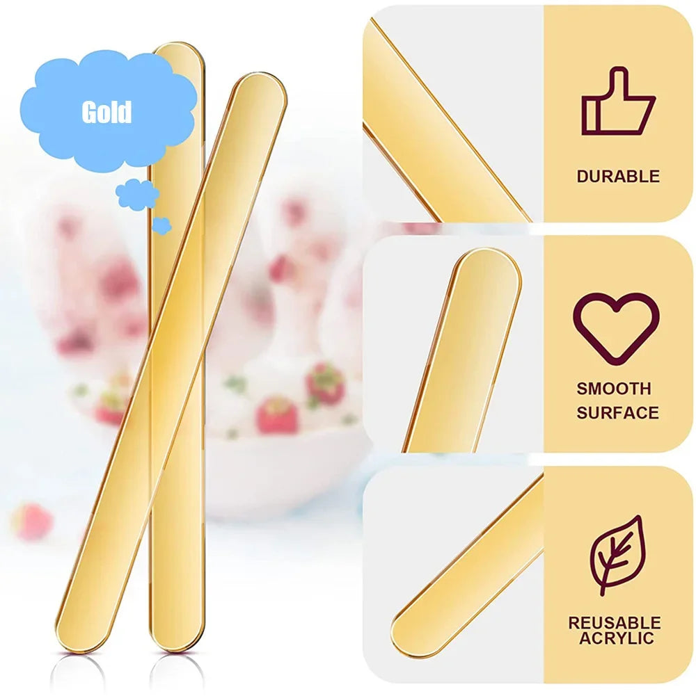 Reusable Acrylic Popsicle Sticks